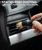 EVEO Car Detailing Brush Set - (3 Pack) Car Detailing Kit Interior, Car Interior Detailing Kit Car Detailing Brushes - Car Cleaning Brush, Car Detailing Brushes, Car Detailing Tools | Soft Boars Hair - Image 3