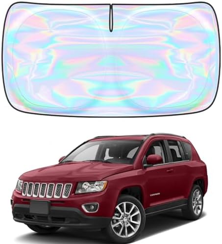 Windshield Sun Shade for Jeep Compass 2007-2014 2015 2016-4 Layers Sunshade Compatible with Jeep Compass Foldable Front Window Sunshade Sun Visor Protector Block UV Rays Keep Your Car Cooler by Unknown