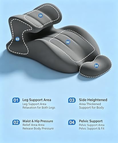 Wedge Intimacy Pillow for Couples – Memory Foam Lift, Spine/Hip Alignment - Image 7