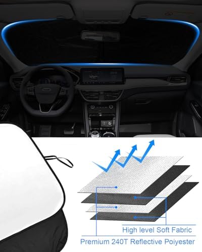 Foldable Front Windshield Sunshade fit for Ford Escape 2020-2025 2026 - Image 5