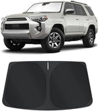 TINGLU Sun Shade for Toyota 4Runner 2010-2024 2025 Accessories Windshield Sun Shade Window Shade UV Rays Protection Sun Visor Cover with Steering Wheel Sunshade Storage Bag by TINGLU