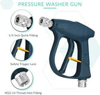 Sooprinse Short Pressure Washer Gun with Foam Cannon, High Pressure Washer Gun Snow Foam Lance with 1/4 Inch Quick Connector, 5 Nozzle Tips with Car Wash Mitt, 3000 PSI, 1 Liter - Image 6
