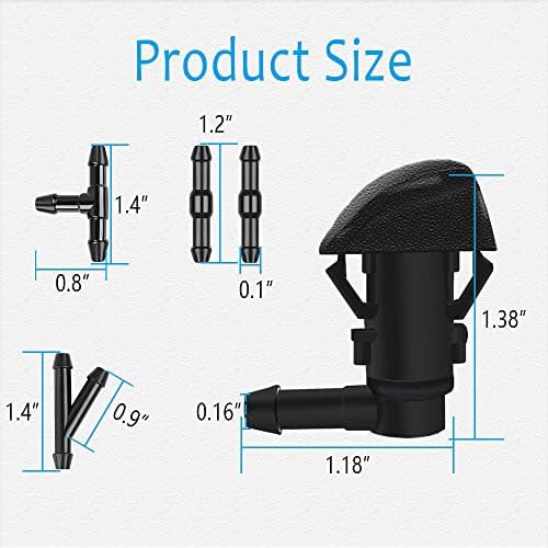 deemars Windshield Washer Nozzles Kit, Front Windshield Spray Nozzles - Image 2