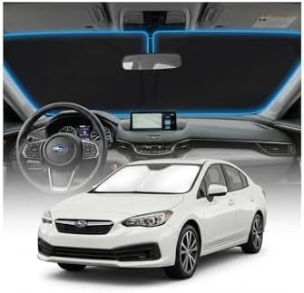 for Subaru Impreza Sun Shade Windshield Cover - Custom Fit Impreza Accessories 2017-2023 Sunshade Foldable UV Protection & Heat Shield Sun Visor Accessories by Unknown