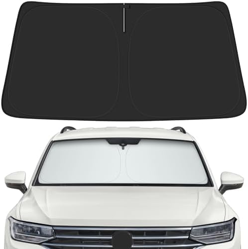 Car Windshield Sun Shade for Volkswagen 2018-2025 Tiguan Accessories (OEM Design) Reflective Foldable Heat Insulation Sunshade for Ultimate Protection by Unknown