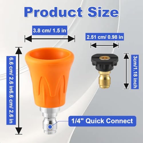 FIXFANS Pressure Washer Nozzle Guard, Power Washer Nozzle Tips, Orifice 4.0 - Image 4