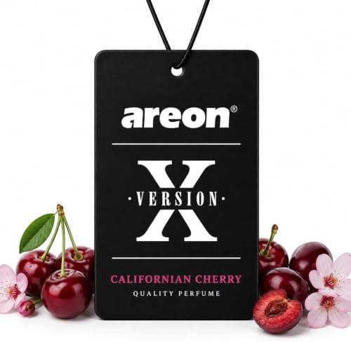 AREON X Californian Cherry Paper Hanging Car Air Freshener - Pack of 12 by AREON