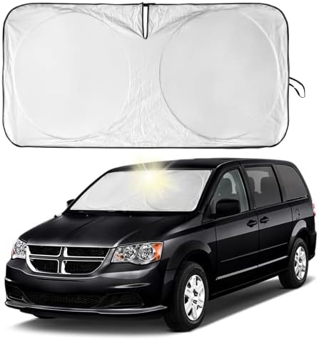 Sunshade for Dodge Caravan 2006-2024 2025 2026 Front Windshield Sun Shade by INSAUTO