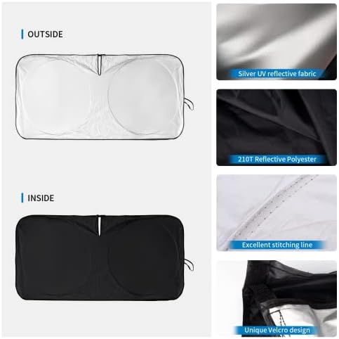 for Impreza Sunshade Windshield Sun Shade for 2017-2024 Subaru Impreza WRX Sedan Hatchback Foldable Windshield Cover for Subaru Legacy Front Window Sun Visor for 2022 Ascent Accessories - Image 6