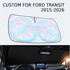 Windshield Sun Shade for Ford Transit 2015-2025 2026-4 Layers Sunshade Compatible with Ford Transit Foldable Front Window Sunshade Sun Visor Protector Block UV Rays Keep Your Car Cooler Accessories - Image 2