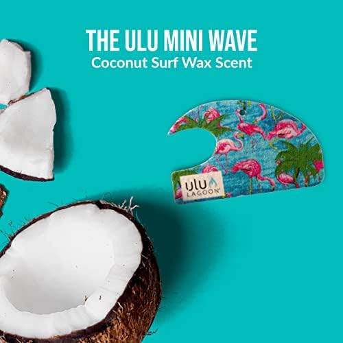 ulu Lagoon Hanging Car Air Freshener | Tropical Beach Coconut Surf Wax Scent Mini Wave | Long Lasting Car Freshener, Closet and Beyond | Made In USA | 3 Pack (Miami) - Image 3