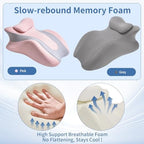 Intimacy Pillow & Sweet Spot Pillow for Couples – Ergonomic Memory Foam Cushion, Multi-Use Wedge Pillow for Daily, Breathable Removable Cover, High-Density Foam, Ideal for Bedroom (Grey) - Image 7