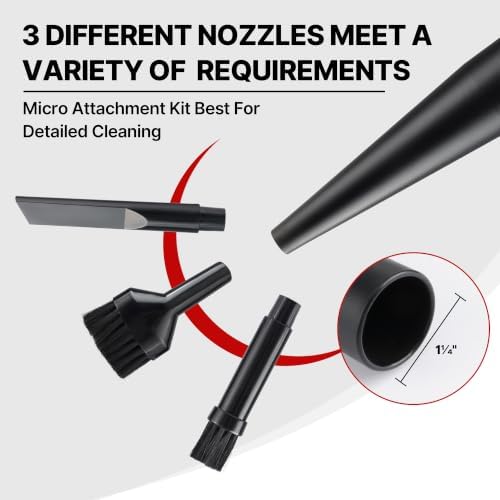 Shop-Vac 8-Pack 1-1/4" Micro Cleaning Nozzle Kit with Adapter - Image 4