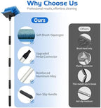 Ordenado 56" Car Wash Brush with Long Handle, Soft Bristle& Rubber Squeegee - Image 3