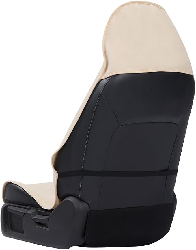 Waterproof Car Seat Cover Universial Fits Car Sweat Towel for Trucks SUV Car Seat Protector Beige - Image 2