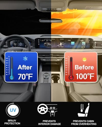 Foldable Front Windshield Sunshade fit for Ford Explorer 2020-2026 - Image 2