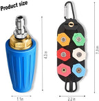 Selkie Turbo Nozzle for Pressure Washer, 4000 PSI Rotating Turbo Nozzle 1/4" Quick Connect, 7 Pieces Spray Nozzle Tips & Nozzle Holder, Multiple Degrees Washing, Additional 1.1 mm Orifice Nozzle - Image 2