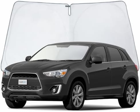 Windshield Sun Shade for 2011-2026 Mitsubishi Outlander Sport, Protect Auto from Heat Damage and Keep Cool, Compact Foldable, SUV Sunshade for Front Window, CLIM ART, Car Accessories - WS5013 by CLIMART