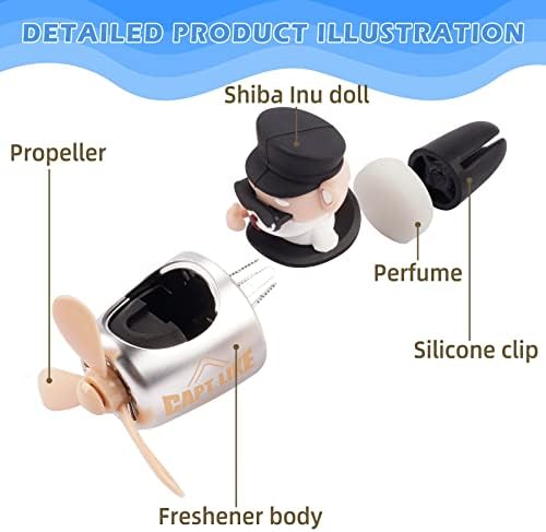 Car Air Fresheners Cartoon Pilot Automotive Air Outlet Propeller Cute Car Diffuser Creative Car Perfume Decoration for Car Vent Clips Car Vent Clip Air Freshener Accessories for Women Men - Image 2