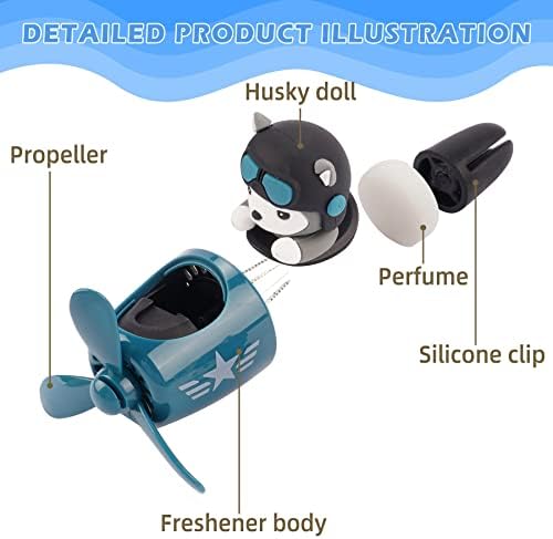 Car Air Fresheners Cartoon Pilot Automotive Air Outlet Propeller Cute Car Diffuser Creative Car Perfume Decoration for Car Vent Clips Car Vent Clip Air Freshener Accessories for Women Men - Image 2