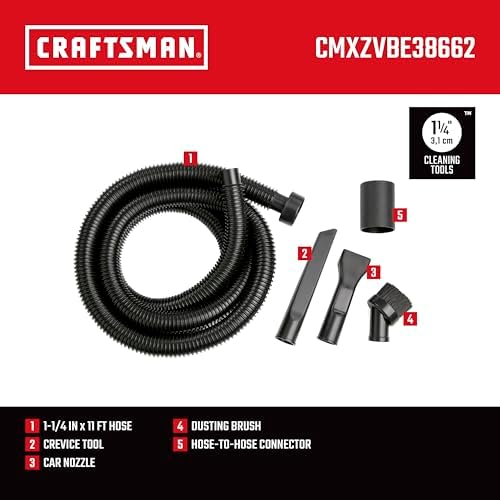 CRAFTSMAN CMXZVBE38662 1-1/4 in. Car Cleaning Wet Dry Vac Attachment Kit - Image 3