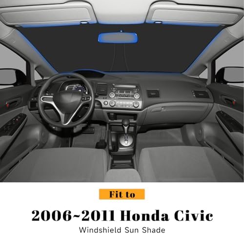 Car Windshield Sun Shade for Honda 2006-2011 Civic Accessories (OEM Design) Reflective Foldable Heat Insulation Sunshade for Ultimate Protection - Image 2