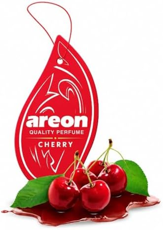 AREON MON MA26 Hanging Best Car Air Freshener Cherry Scent, Paper Hanging Ornaments, Long Lasting Scent for Car or Home 12 Pack by AREON