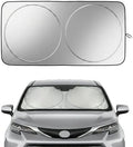 Sienna Windshield Sun Shade, Custom Fit Foldable Front Window Sunshade Visor, Reflective UV and Heat Block Interior Protector, Fits 1998–2025 Models by Nwgl