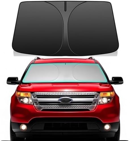 Windshield Sun Shade for 2011-2019 Ford Explorer, 4-Layer 240T Foldable UV Block Car Accessory to Cool Interior by Unknown