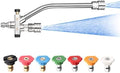Foam Cannon Dual Connector Accessory,Pressure Washer Double Tip Attachment for Foam Blaster with 7 Power Washer Sprayer Nozzles, 1/4" Quick Connect, 3600 PSI by Balabulala