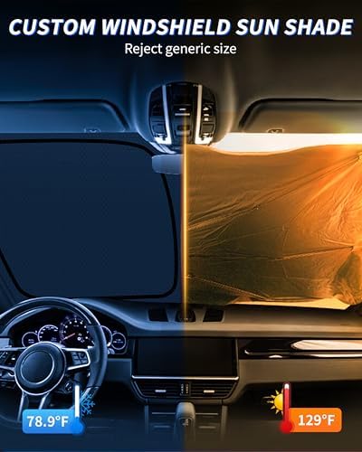Volt Customized Windshield Sun Shade for 2016 2017 2018 2019 Volt Pickup Front Window Sunshade Visor Protector Foldable Blocks UV Rays Keep Car Cooler Accessories - Image 3