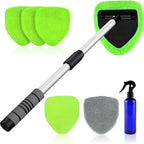 XINDELL Interior Windshield Cleaner Tool – Car Interior Window Cleaning Kit with 29inch Extended Long Handle & 4 Microfiber Pads, Auto Wiper Windshield Brush for Car, Trucks, SUVs, RVs & Home by XINDELL-NotJustForCleaningButForLifestyle