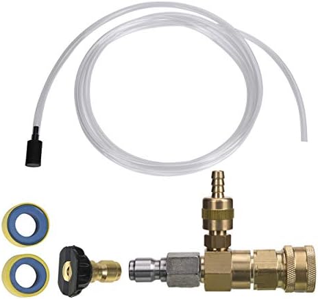 M MINGLE Adjustable Chemical Injector Kit for Pressure Washer, Soap Injector, 3/8 Inch Quick Connector by MMINGLE