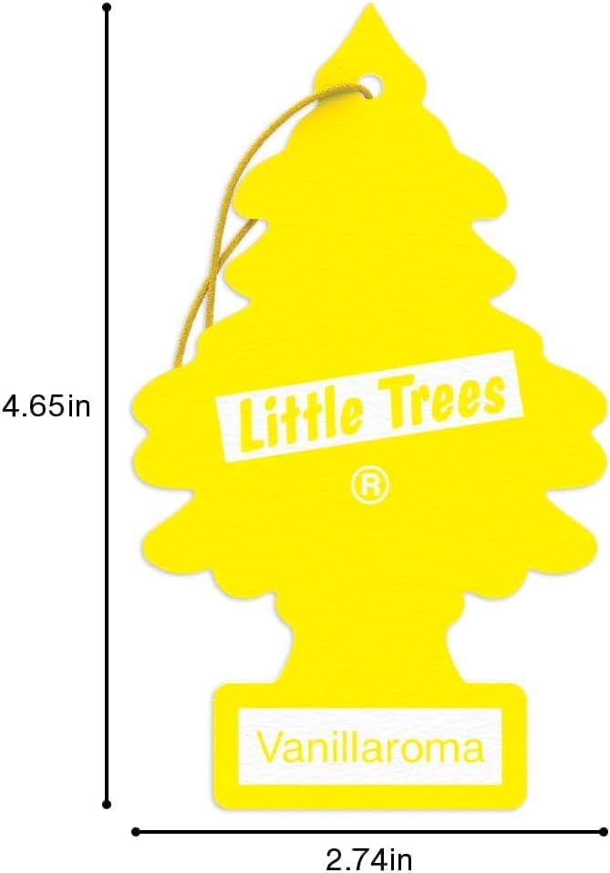LITTLE TREES Car Air Freshener | Hanging Paper Tree for Home or Car | Vanillaroma | Single Tree per Package - Image 4
