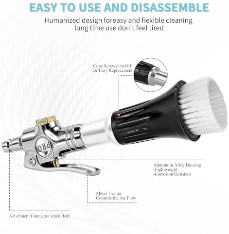 GOCCIDA Mini Tornado Air Blow Gun with Detachable Brush Car Cleaning Kit - Image 2