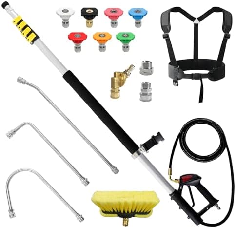 JANZ 24 FT Pressure Washer Telescoping Wand with 3 Extension Wands by JANZDirect