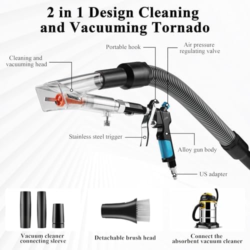 GOCCIDA 2IN1 Car Cleaning Gun Detailing Dry Air Blow Gun&Vacunm Gun for Car - Image 3