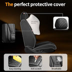 Fit Liberty Car Seat Covers Compatible with Jeep Liberty 2002-2010 2011 2012.Full Coverage Waterproof Leather,Compatible with Airbag,All - Weather Seat Cushion Protector(2 Front,Black) - Image 4