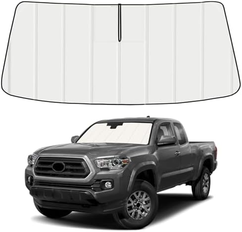 Windshield Sun Shade for Toyota Tacoma 2018-2023, Accordion Folding Design by Fonowka