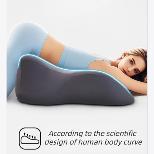 Waterproof Pillow-Memory Foam Hip-Lifting Positioning Wedge Ergonomic Couple Comfort pad, Pregnancy and Bed Reading Support, Machine Washable Coat. (Grey) - Image 3