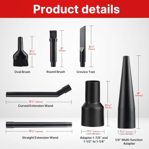 Shop-Vac 8-Pack 1-1/4" Micro Cleaning Nozzle Kit with Adapter - Image 3