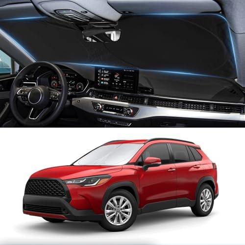 Windshield Sunshade for 2022-2026 Toyota Corolla Cross Sun Visor Shield by INSAUTO