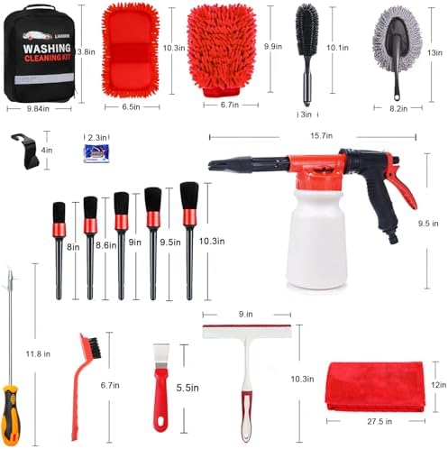 LIANXIN Car Wash Kit with Foam Gun, Car Cleaning, Car Wash Detailing Kit - Image 6