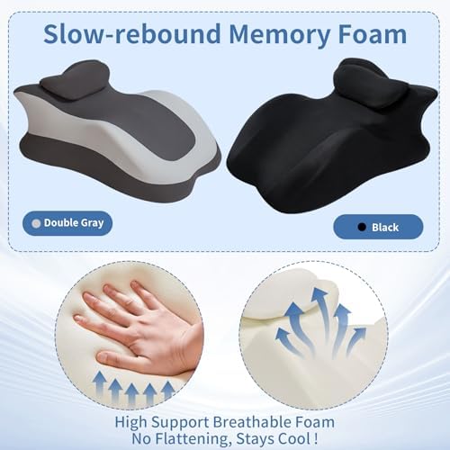 Intimacy Pillow Wedge - Sweet Spot Pillow for Couples, Memory Foam Ergonomic Support Cushion, Multi-Position Couples Pillow, Removable Washable Cover for Relaxation & Play (Black) - Image 5