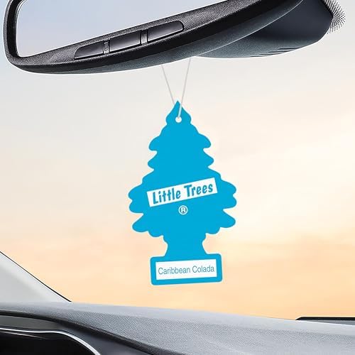LITTLE TREES Car Air Freshener | Hanging Tree Provides Long Lasting Scent for Auto and Home | 24 Air Fresheners |Caribbean Colada - Image 5