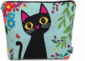 Black Cat Makeup Bag For Women, Adorable Cosmetic Bag Makeup Bags, Funny Kitten Cat Flowers Garden Zipper Bag Travel Bags Toiletry Organizers Pouch Bags Washing Bags For Gym Bathroom by Unknown