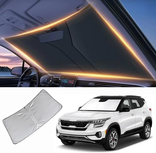Windshield Sun Shade for Kia Seltos Front Window Shades Cover for 2020-2025 2026 Seltos Windshield Sun Visor Protector Car Accessories by LZYYQX