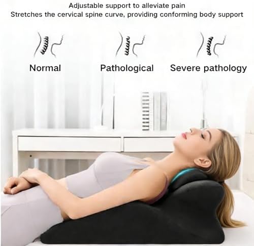 Couples Pillows 27° Position Ergonomic Contoured Support Pillow, NeckPillow, Reading Pillow Multi-Functional Memory Foam Lounger Cushion with Small Pillows Back Support for Couples(Black,25"x22"x18") - Image 6