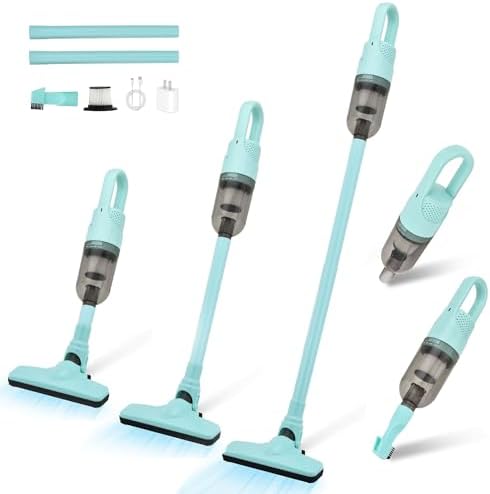 Handheld Vacuum Cleaner,6 in 1 Cordless Stick Vacuum Cleaner(Green) by TROURAYVacuumCleaner