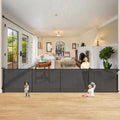 Reinforced 42" Extra Tall Retractable Dog Gate, 200" Extra Wide Baby Gate with Support Rods-Prevent Crawling Through, Outdoor/Indoor Baby Fence/Barrier/Blocker for Home, 16ft Retractable Garage Gate by Babyproofingoutletcovers
